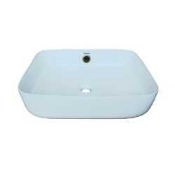 Belmonte Table Top Wash Basin for Bathroom - Battle - White