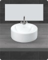 Belmonte Table Top Wash Basin Round 16 Inch X 16 Inch - Ivory