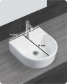 Belmonte Table Top / Wall Hung Wash Basin Spa - White