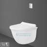 Belmonte TESSA Wall Mounted Western Toilet - White (Rimless, Glossy Finish)