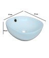 Belmonte Table Top Wash Basin for Bathroom - Olive - White