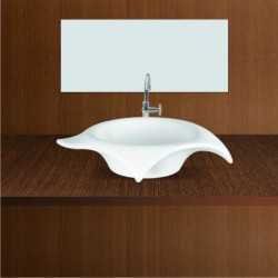 Belmonte Table Top Wash Basin Star 24 Inch X 19 Inch - White