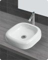 Belmonte Table Top Wash Basin Slash 16 Inch X 16 Inch - Ivory