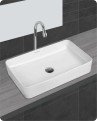 Belmonte Crenza White Ceramic Thin Rim Table Top Basin - Glossy Finish