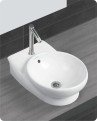 Belmonte Table Top Wash Basin Ovo 12 Inch X 17 Inch - Ivory