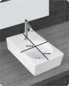 Belmonte Table Top Wash Basin Vega 10 Inch X 15 Inch - White