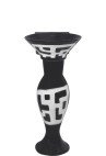 Belmonte Designer Pedestal Wash Basin Dolphin 31 Color - White & Black