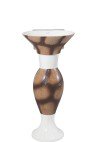 Belmonte Designer Pedestal Wash Basin Dolphin 18 Color - Brown & White