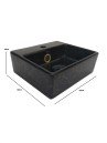 Belmonte Designer Color Table Top / Wall Mount Wash Basin for Bathroom Minova-03 Black