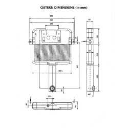 Buy Belmonte Concealed Cistern Slim 80mm Thick Dual Flush / Flush T...