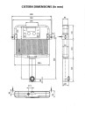 Belmonte Concealed Cistern Slim 80mm Thick Dual Flush / Flush Tank with Push Flush Plate for Wall Mounted Commode