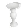 Belmonte Dolphin Set Pedestal Wash Basin | Wall Mount | Ceramic | White | Glossy Finish