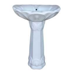 Belmonte Pedestal Wash Basin Lotus - White