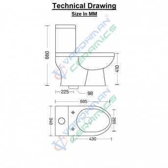 Belmonte One Piece Water Closet Floor Mounted Eroca S Trap White