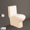 Belmonte Ceramic Floor Mounted Rimless One Piece Western Toilet Retro S Trap 12 Inch Ivory