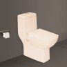 Belmonte Floor Mounted P Trap Bathroom Toilet Seat Square Ivory