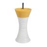 Belmonte Ceramic Designer One Piece Free Standing Wash Basin Kolan 16 x 16 x 32 Inch White & Yellow