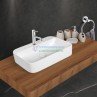 Belmonte Ark White Ceramic Table Top Wash Basin - Glossy Finish