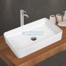 Belmonte Crenza White Ceramic Thin Rim Table Top Basin - Glossy Finish