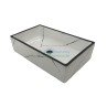 Designer Wash Basin Table Top Style-37 - White & Black Glossy Ceramic - Belmonte