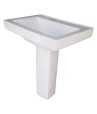 Combo of Belmonte Water Closet Square and LCD Pedestal Wash Basin - White