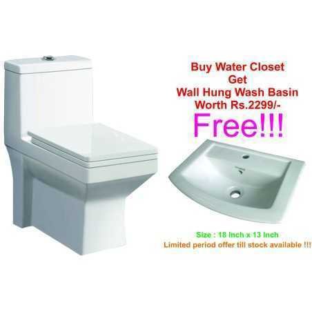 Belmonte Bathroom Toilet Commode Ripone S Trap With Wall Hung Basin Lily White