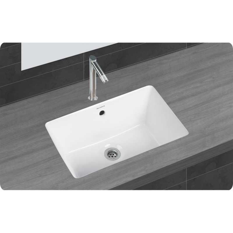 Belmonte Under Counter Ceramic Laboratory Sink 18 x 12 x 8 Inch - White