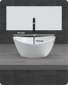 Belmonte Table Top Wash Basin Woizer 16 Inch X 14 Inch - White
