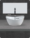 Belmonte Table Top Wash Basin Woizer 16 Inch X 14 Inch - Ivory