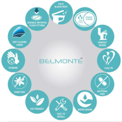 Buy Belmonte Ceramic Floor Mounted European Water Closet/EWC Battle...