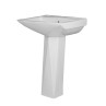 Belmonte Crystal Set Pedestal Wash Basin | Wall Mount | Ceramic | Glossy Finish