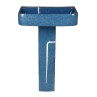Belmonte 52 Thar Set Designer Pedestal Wash Basin | Wall Mount | Blue with White Dots | 22x18x32 Inch