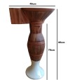 Belmonte Designer Pedestal Wash Basin Dolphin 03 Color - Wooden & White