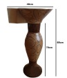 Belmonte Designer Pedestal Wash Basin Dolphin 34 Color - Brown