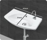 Belmonte Wall Hung Wash Basin 403 - White