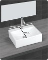 Belmonte Table Top Wash Basin Casanova 18 Inch X 15 Inch - White