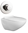 Belmonte Wall Hung Water Closet Titan With Flush Valve & Soft Close Seat Cover - White