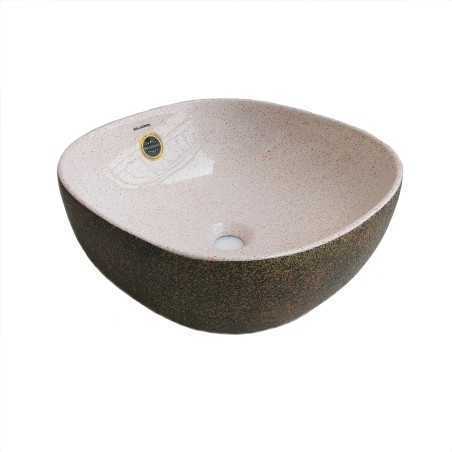 Belmonte Ceramic Designer Table Top Wash Basin Multi Color Olive-08 Pink