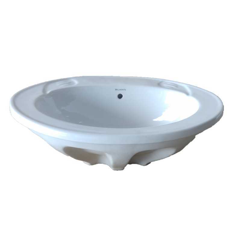 Belmonte Top Counter Wash Basin 22 Inch X 16 Inch - White