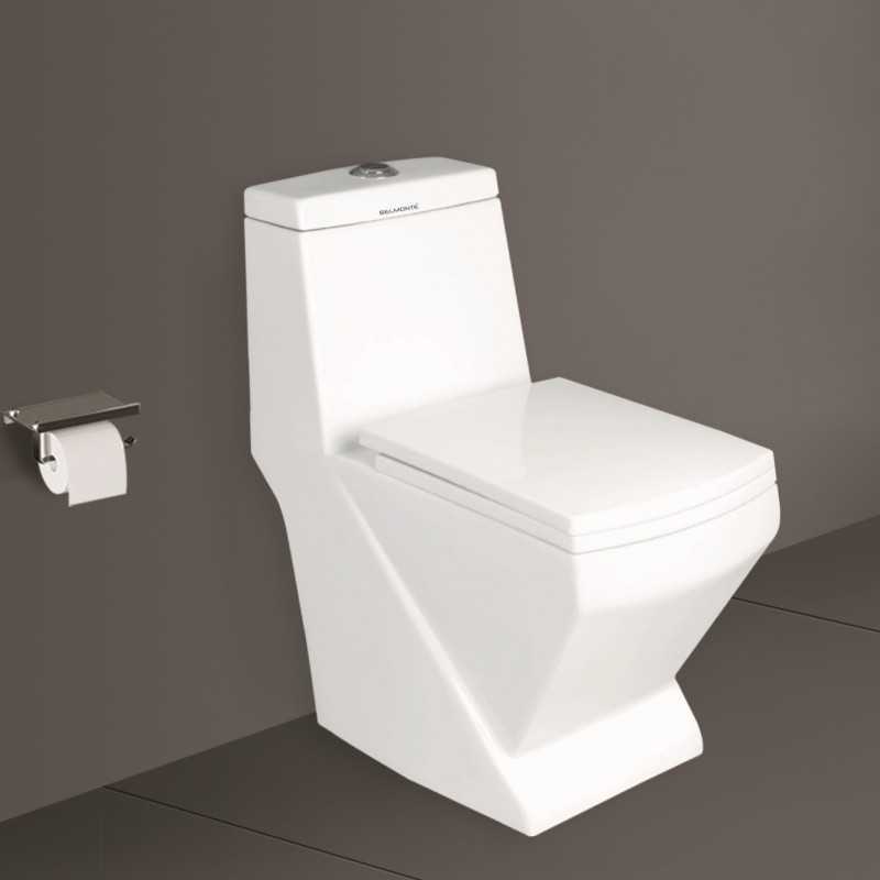 Belmonte Floor Mounted One Piece EWC S Trap Toilet Crystal White