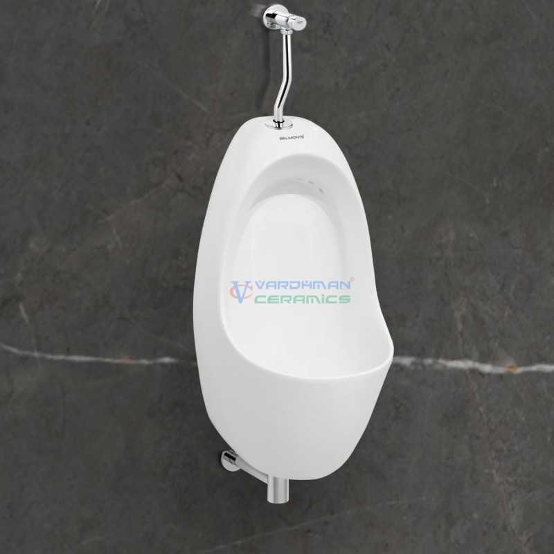 Belmonte Male Urinal Pot Thanos White Ceramic Wall Mount - Glossy Finish