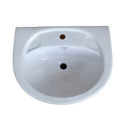 Belmonte Wash Basin Cera 22 Inch X 16 Inch Without Pedestal - Ivory