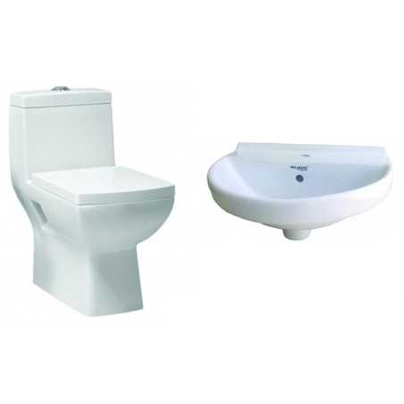 Belmonte One Piece Water Closet Square S Trap With Wall Hung Basin Jonca Ivory