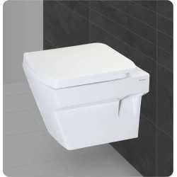 Belmonte Bathroom Toilet Seat / Commode Wall Mounted EWC Square White