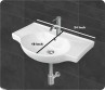 Belmonte Wall Hung Wash Basin Avion - White