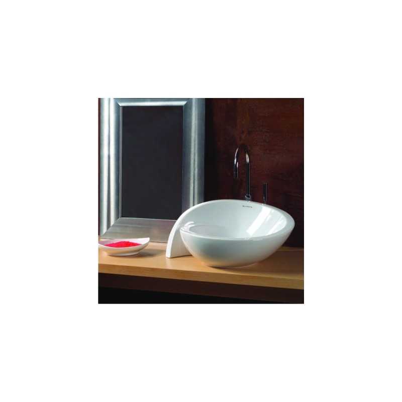 Belmonte Table Top Wash Basin Moon 21 Inch X 18 Inch - Ivory