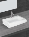 Belmonte Table Top Wash Basin Book 22 Inch X 16 Inch - White