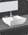 Belmonte Table Top Wash Basin Gracy - White