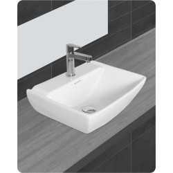 Belmonte Ceramics Table Top Wash Basin Volvo 18 x 14 Inch White