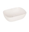 Belmonte Ceramic Table Top Over Counter Wash Basin Sink 14 x 10 x 4.5 Inch Ferry - White